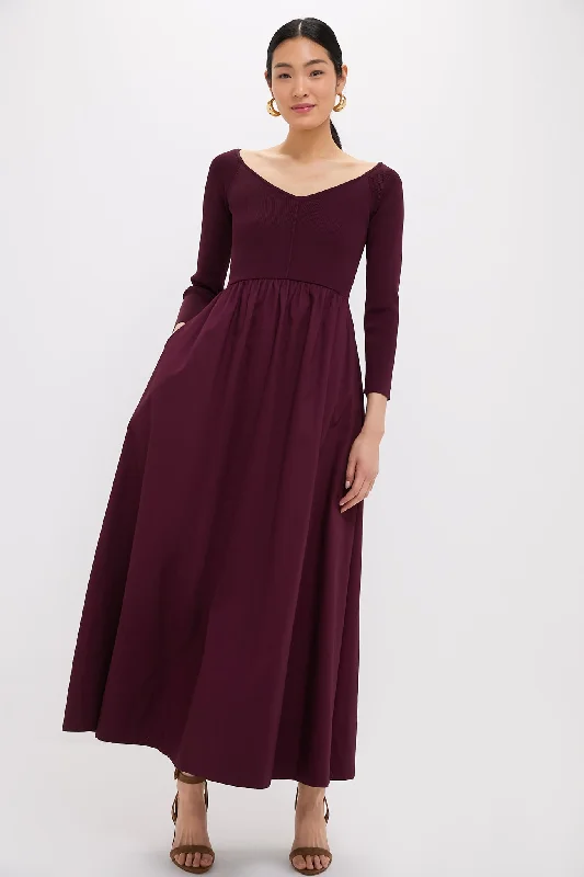 Midi dresses with pleated skirts for a timeless and elegant appeal Winetasting Clea Dress Midi dresses with pleated skirts for a timeless and elegant appeal Winetasting Clea Dress