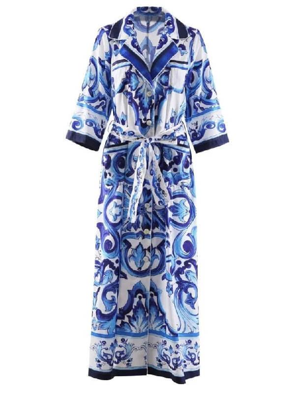 Midi dresses with button - front designs for a classic touch Kim Short Sleeve Shirt Print Midi Dress - Blue Print Midi dresses with button - front designs for a classic touch Kim Short Sleeve Shirt Print Midi Dress - Blue Print