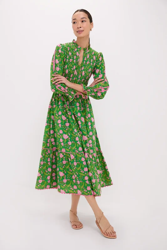 Midi dresses with puff sleeves for a vintage - inspired look Amazonian Jungle Izzy Dress Midi dresses with puff sleeves for a vintage - inspired look Amazonian Jungle Izzy Dress