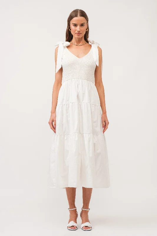 Midi dresses with cotton - blend materials for everyday comfort Sienna Tiered Sleeveless Dress Midi dresses with cotton - blend materials for everyday comfort Sienna Tiered Sleeveless Dress