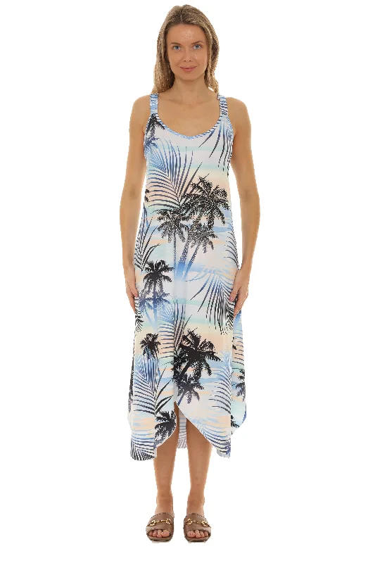 Midi dresses with off - the - shoulder necklines for a flirty look Palm Leaf Print Midi-Dress Midi dresses with off - the - shoulder necklines for a flirty look Palm Leaf Print Midi-Dress