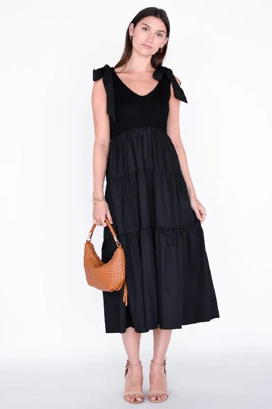 Midi dresses with ruched sleeves for a more fitted and stylish arm look Sienna Tiered Sleeveless Dress Midi dresses with ruched sleeves for a more fitted and stylish arm look Sienna Tiered Sleeveless Dress