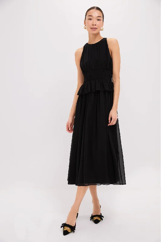 Midi dresses with satin - finish fabrics for a luxurious feel Noir Adeline Dress