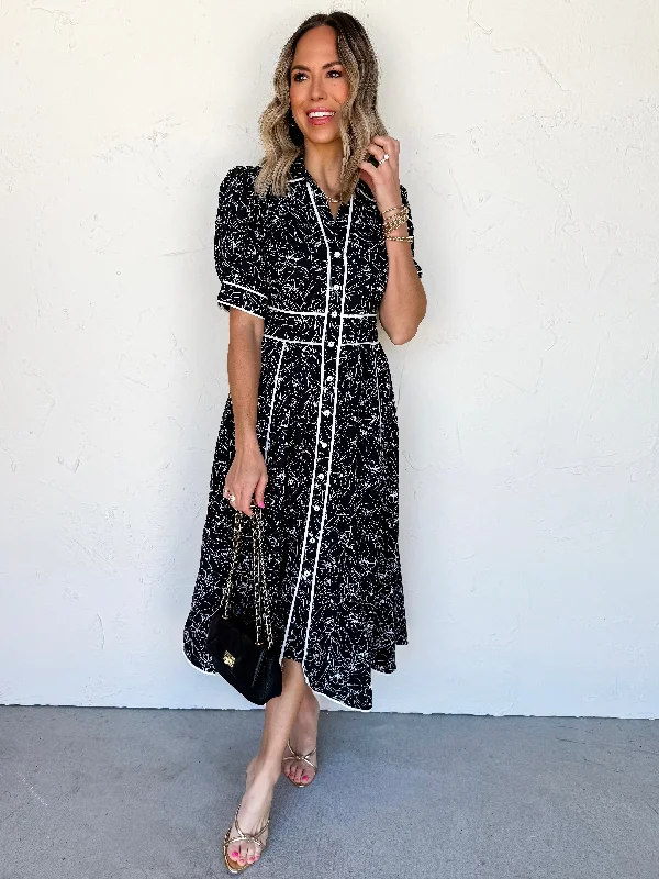 Midi dresses with mesh inserts for a trendy and breathable option Count Your Blessings Button Front Dress Midi dresses with mesh inserts for a trendy and breathable option Count Your Blessings Button Front Dress