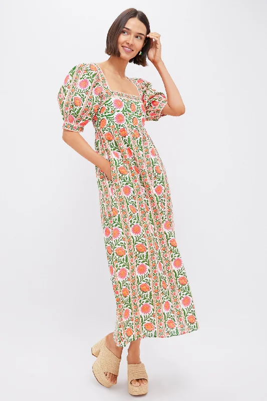 Midi dresses with wrap - around skirts for a customizable fit Neon Border Elizabeth Dress Midi dresses with wrap - around skirts for a customizable fit Neon Border Elizabeth Dress