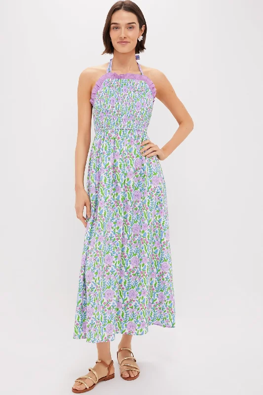 Midi dresses with bow accents for a sweet and charming look Lilac Fields Elsie Dress
