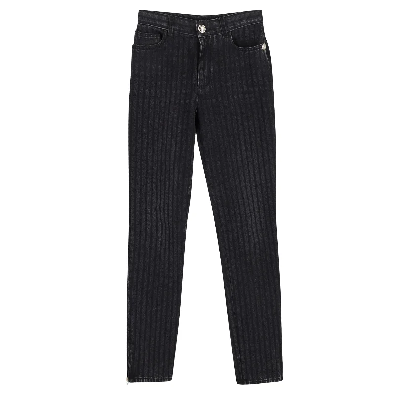 Men's Stretch Jeans with a Moisture - Wicking Lining for Active LifestylesChanel Pinstripe Straight-Leg Jeans in Grey Cotton Men's Stretch Jeans with a Moisture - Wicking Lining for Active LifestylesChanel Pinstripe Straight-Leg Jeans in Grey Cotton