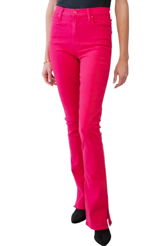 Men's Jeans with a Button - Fly for a Traditional and Classic AestheticHigh Waist Runaway Slice Jeans In Raspberry Sorbet Men's Jeans with a Button - Fly for a Traditional and Classic AestheticHigh Waist Runaway Slice Jeans In Raspberry Sorbet