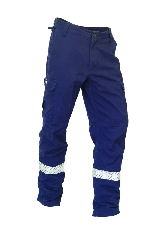 Women's Cargo Pants with Knee Pads in Black for Skateboarding or BikingKM Workwear Double Pocket Cargo Pant c/w 3M Segmented Reflective Tape M8222T Women's Cargo Pants with Knee Pads in Black for Skateboarding or BikingKM Workwear Double Pocket Cargo Pant c/w 3M Segmented Reflective Tape M8222T