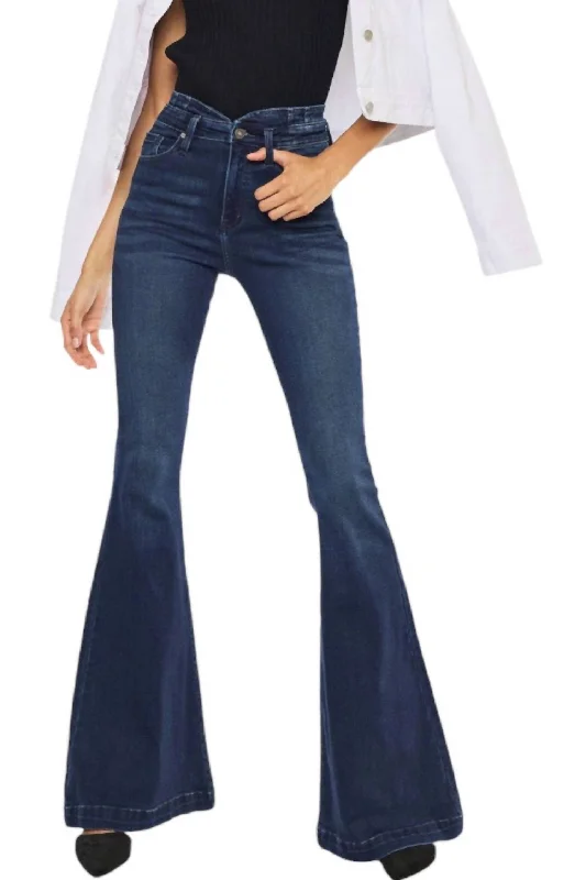 Men's Jeans with a Zip - Off Lower Leg for Convertible StyleLari Denim Flare Jeans In Dark Men's Jeans with a Zip - Off Lower Leg for Convertible StyleLari Denim Flare Jeans In Dark