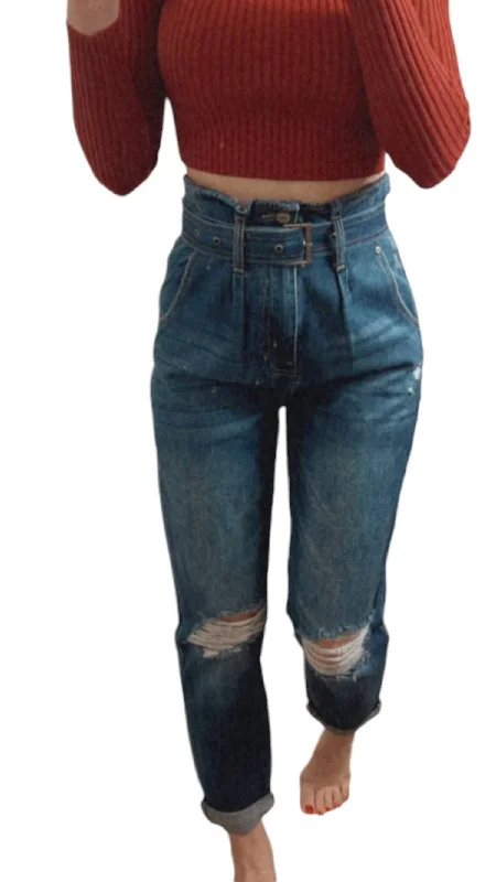 Plus Size Men's Relaxed Fit Jeans with a Faded Wash for a Vintage - Inspired LookMandy Mom Jeans In Dark Wash Plus Size Men's Relaxed Fit Jeans with a Faded Wash for a Vintage - Inspired LookMandy Mom Jeans In Dark Wash