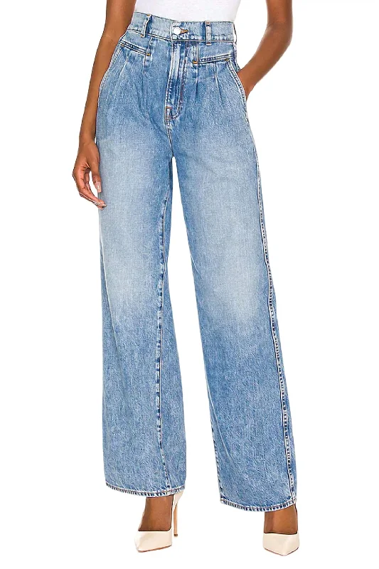 Plus Size Men's Straight Leg Jeans with Reinforced Knees for DurabilityMorgan High Rise Pleated Wide Leg Jeans In Riverside Plus Size Men's Straight Leg Jeans with Reinforced Knees for DurabilityMorgan High Rise Pleated Wide Leg Jeans In Riverside
