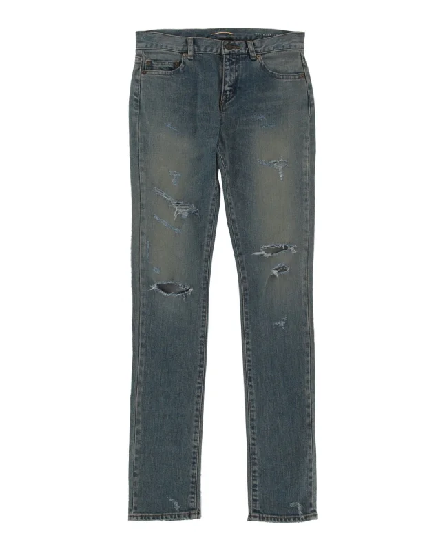 Men's Ripped Skinny Jeans in Acid Wash for an Edgy and Punk - Inspired StyleSaint Laurent Womens Distressed Skinny Jeans Men's Ripped Skinny Jeans in Acid Wash for an Edgy and Punk - Inspired StyleSaint Laurent Womens Distressed Skinny Jeans