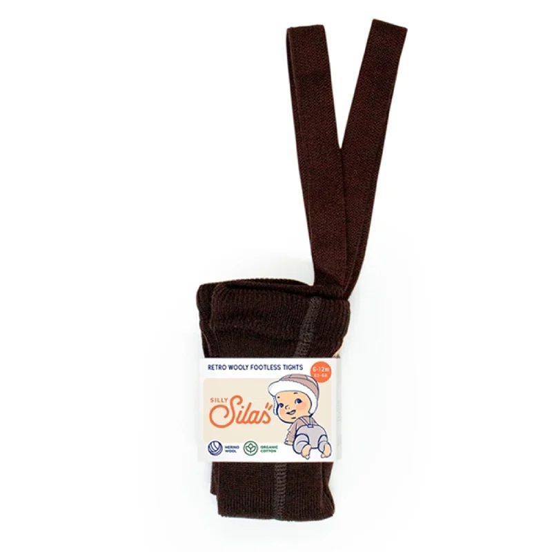 women tights made of cotton for breathabilitySilly Silas Wooly Footless Tights With Braces Espresso Brown women tights made of cotton for breathabilitySilly Silas Wooly Footless Tights With Braces Espresso Brown