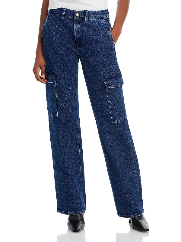 Men's Cargo Jeans with Multiple Pockets for a Practical and Outdoor - Friendly LookTess Womens Mid Rise Dark Wash Cargo Jeans Men's Cargo Jeans with Multiple Pockets for a Practical and Outdoor - Friendly LookTess Womens Mid Rise Dark Wash Cargo Jeans