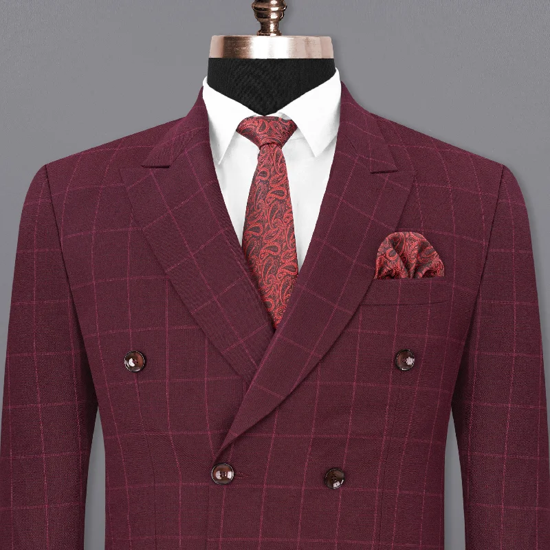 Women's Belted Blazers in Camel Color for a Sophisticated OutfitBarossa Windowpane Double Breasted Blazer Women's Belted Blazers in Camel Color for a Sophisticated OutfitBarossa Windowpane Double Breasted Blazer