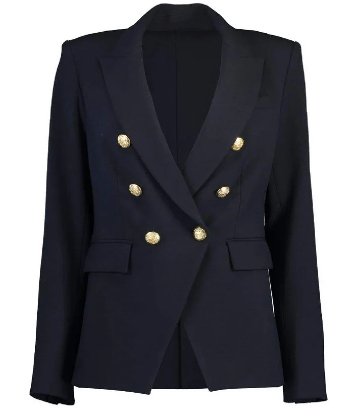 Single - Breasted Women's Tweed Blazers with Gold Buttons for a Classic LookVeronica Beard Women's Navy Blue Dickey Classic Double Breasted Jacket Blazer Single - Breasted Women's Tweed Blazers with Gold Buttons for a Classic LookVeronica Beard Women's Navy Blue Dickey Classic Double Breasted Jacket Blazer