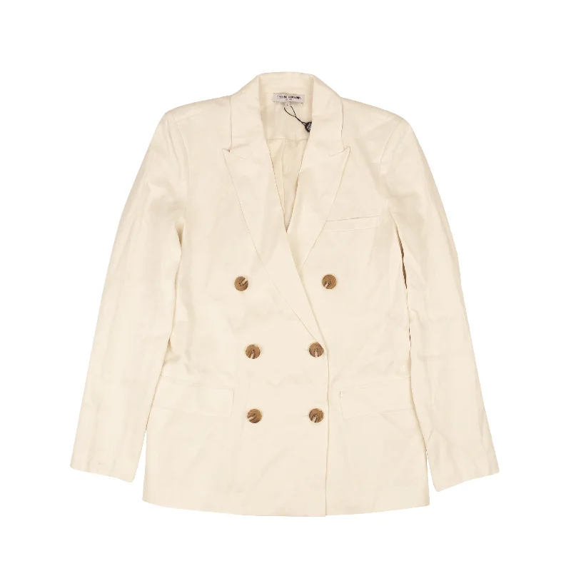 Double - Breasted Women's Polyester Blazers in Bright Colors for a Fun StyleOpening Ceremony EGGSHELL DOUBLE BREASTED BLAZER Double - Breasted Women's Polyester Blazers in Bright Colors for a Fun StyleOpening Ceremony EGGSHELL DOUBLE BREASTED BLAZER