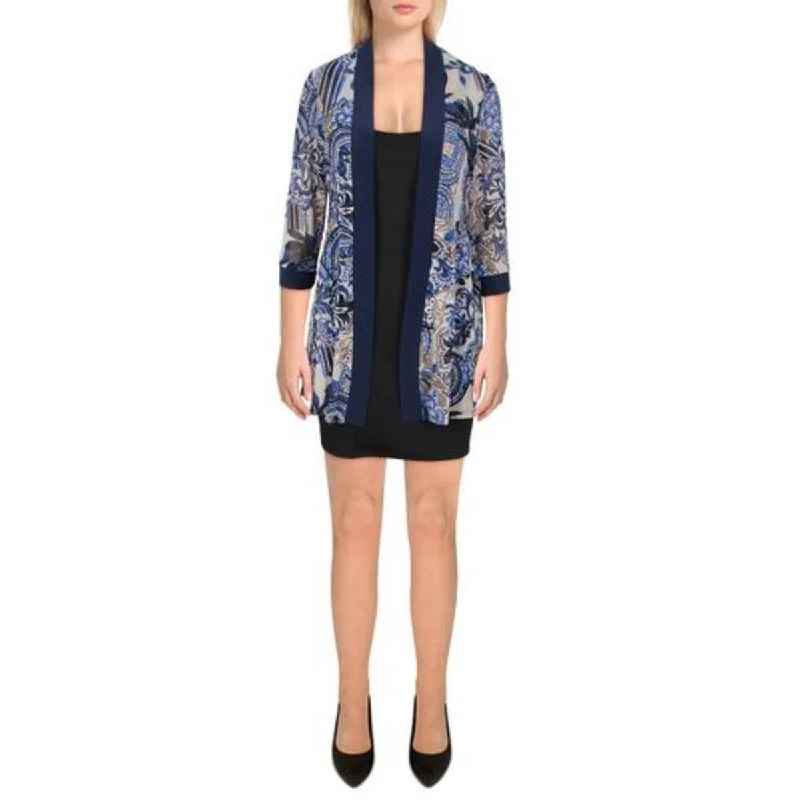Plus Size Women's Double - Breasted Wool Blazers for Winter Office WearWomens Mesh Printed Duster Blazer Plus Size Women's Double - Breasted Wool Blazers for Winter Office WearWomens Mesh Printed Duster Blazer
