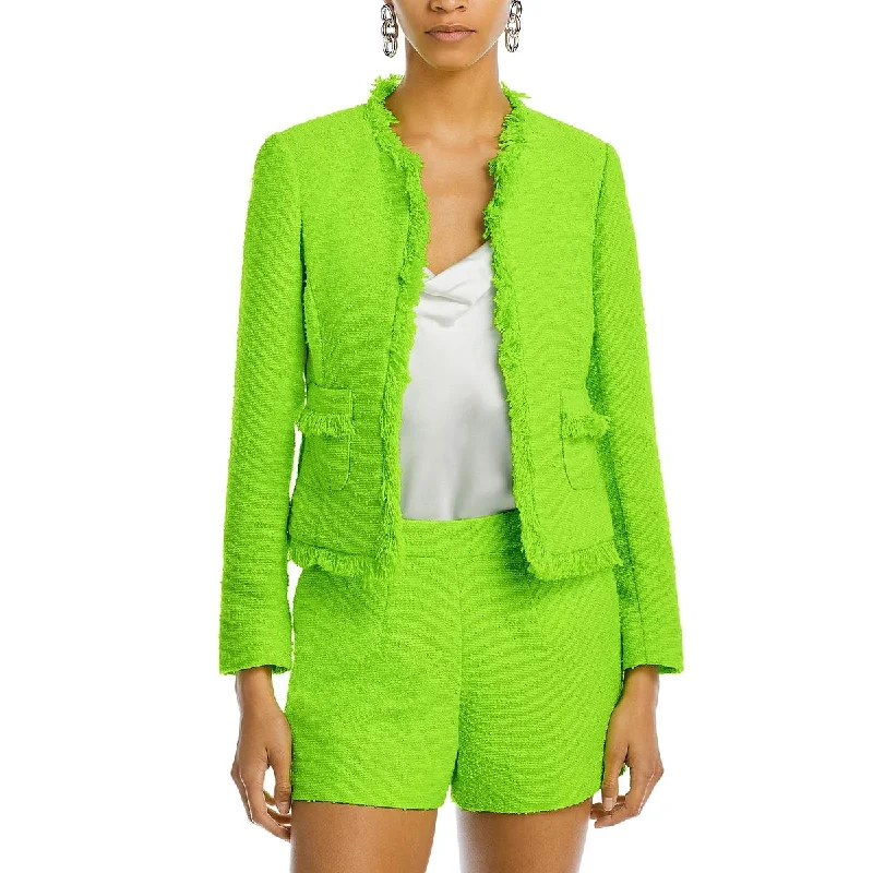 Plus Size Women's Military - Inspired Blazers with Gold Accents for a Bold LookAngelina Womens Tweed Cropped Open-Front Blazer Plus Size Women's Military - Inspired Blazers with Gold Accents for a Bold LookAngelina Womens Tweed Cropped Open-Front Blazer