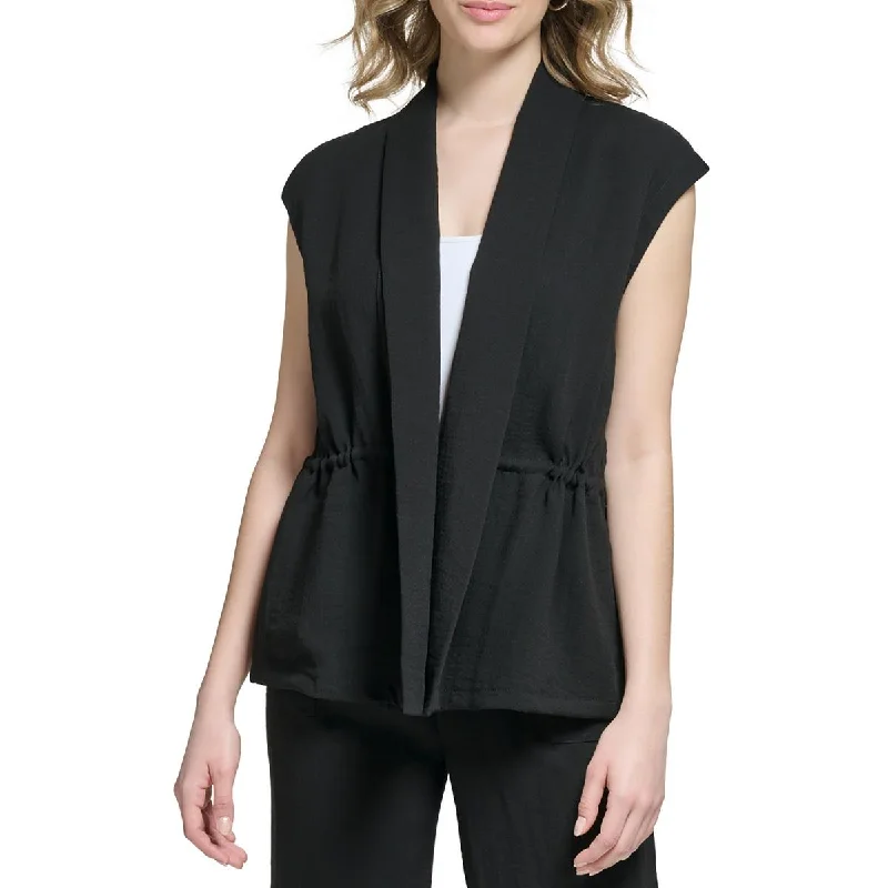 Oversized Women's Checkered Blazers in Black and White for a Trendy StyleWomens Shawl Collar Sleeveless Open-Front Blazer Oversized Women's Checkered Blazers in Black and White for a Trendy StyleWomens Shawl Collar Sleeveless Open-Front Blazer