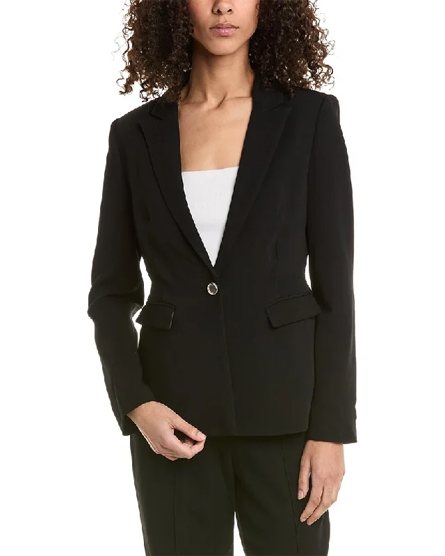 Plus Size Women's Ruffled Blazers in Pink for a Girly and Fashionable LookTed Baker Single-Breasted Blazer Plus Size Women's Ruffled Blazers in Pink for a Girly and Fashionable LookTed Baker Single-Breasted Blazer
