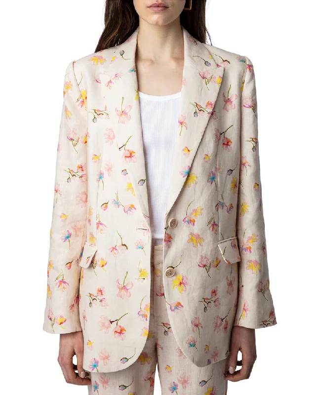 Double - Breasted Women's Polyester Blazers in Bright Colors for a Fun StyleZadig & Voltaire Vegy Linen Courtney Blazer Double - Breasted Women's Polyester Blazers in Bright Colors for a Fun StyleZadig & Voltaire Vegy Linen Courtney Blazer