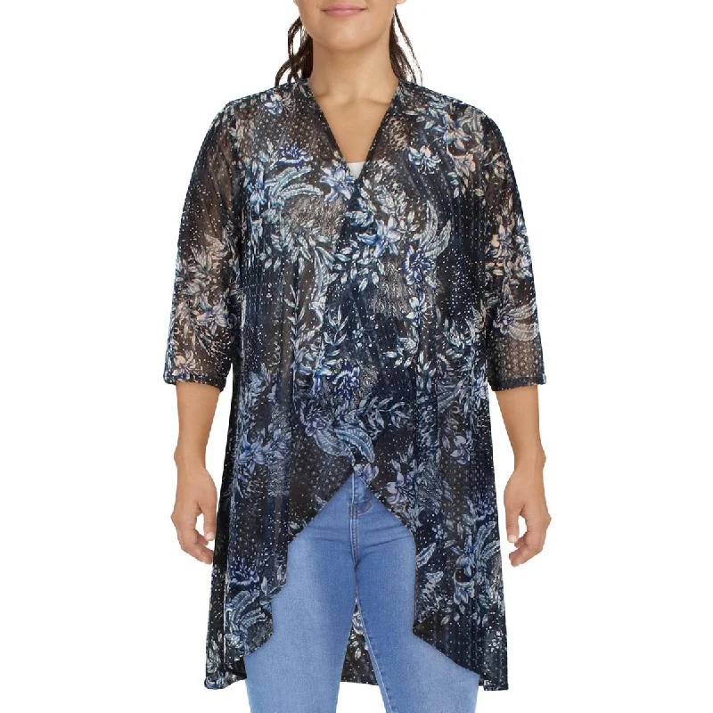 Plus Size Women's Ruffled Blazers in Pink for a Girly and Fashionable LookWomens Printed Cardigan Open-Front Blazer Plus Size Women's Ruffled Blazers in Pink for a Girly and Fashionable LookWomens Printed Cardigan Open-Front Blazer