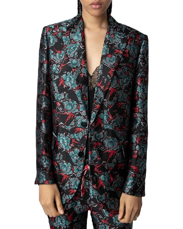 Oversized Women's Checkered Blazers in Black and White for a Trendy StyleZadig & Voltaire Vegy Jac Thunder Blazer Oversized Women's Checkered Blazers in Black and White for a Trendy StyleZadig & Voltaire Vegy Jac Thunder Blazer