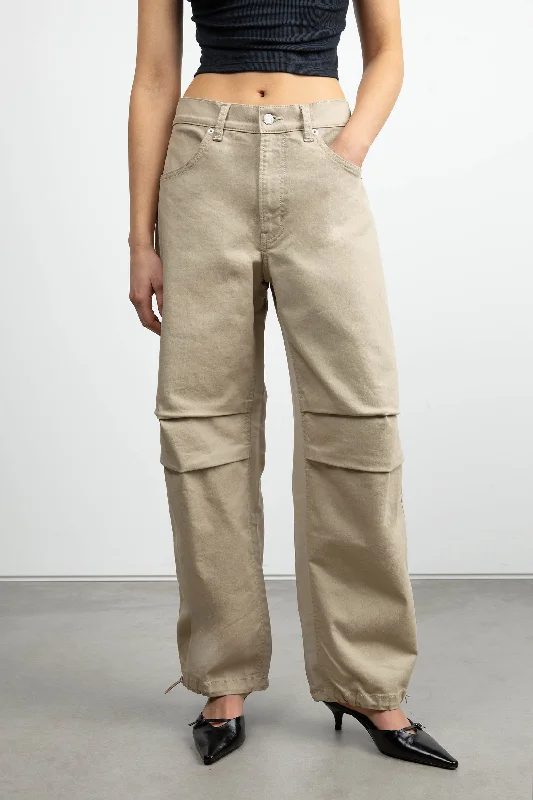 Women's Cargo Pants with Zippered Pockets in Dark Brown for Secure Storage on the GoDOUBLE-FACED CARGO PANT Women's Cargo Pants with Zippered Pockets in Dark Brown for Secure Storage on the GoDOUBLE-FACED CARGO PANT
