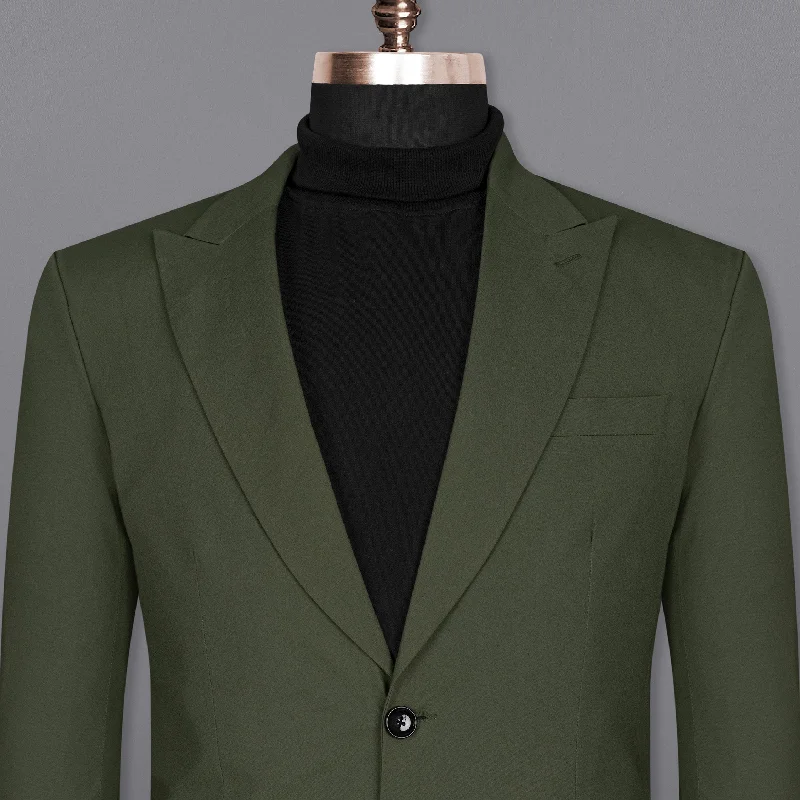 Plus Size Women's Double - Breasted Wool Blazers for Winter Office WearLunar Green Premium Cotton Blazer Plus Size Women's Double - Breasted Wool Blazers for Winter Office WearLunar Green Premium Cotton Blazer