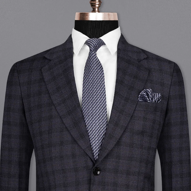 Plus Size Women's Military - Inspired Blazers with Gold Accents for a Bold LookNavy Blue Plaid Wool Rich Blazer Plus Size Women's Military - Inspired Blazers with Gold Accents for a Bold LookNavy Blue Plaid Wool Rich Blazer