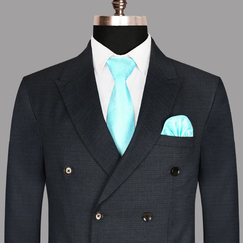 Single - Breasted Women's Linen Blend Blazers in Earth Tones for Casual WearNavy Micro Checked Wool Rich Double Breasted Blazer Single - Breasted Women's Linen Blend Blazers in Earth Tones for Casual WearNavy Micro Checked Wool Rich Double Breasted Blazer