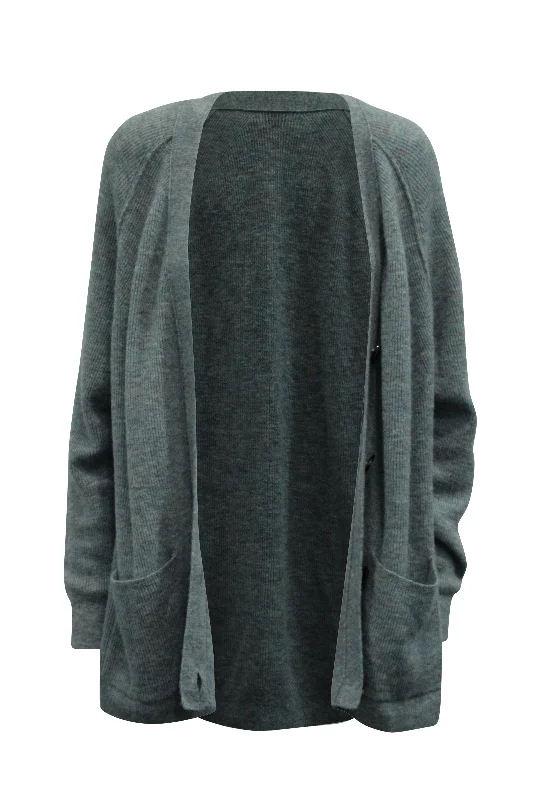 v neck women cardigan to elongate the necklineAcne Studios Kianne Ribbed Cardigan in Grey Alpaca v neck women cardigan to elongate the necklineAcne Studios Kianne Ribbed Cardigan in Grey Alpaca