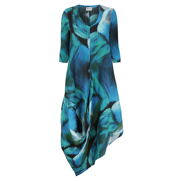 Plus Size Women's Belted Cable Knit SweatersAlquema Aqua Bows Draper Multi Coloured Dress Plus Size Women's Belted Cable Knit SweatersAlquema Aqua Bows Draper Multi Coloured Dress