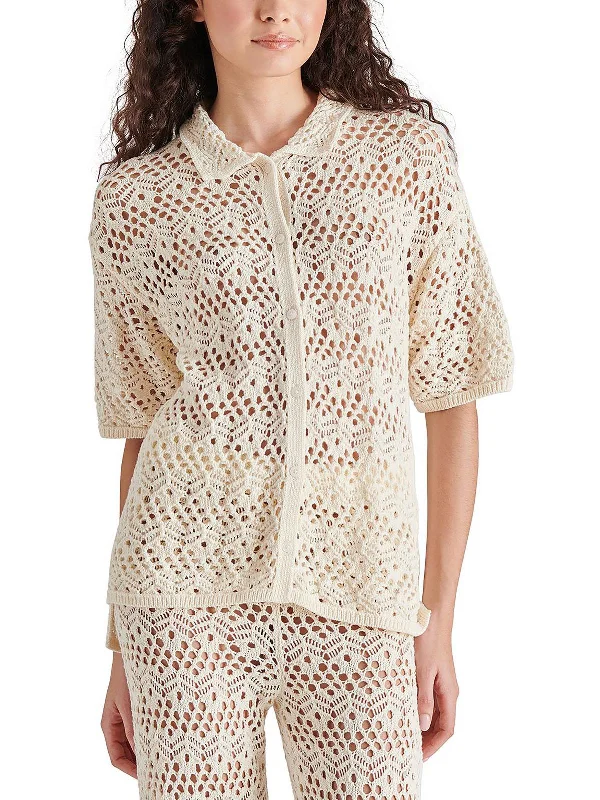 long length women cardigan with side slitsAvana Womens Cotton Crochet Cardigan Sweater long length women cardigan with side slitsAvana Womens Cotton Crochet Cardigan Sweater