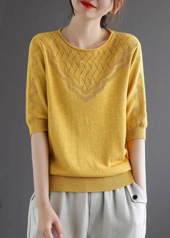 Button - Down Women's Shetland Wool Sweaters in Traditional Patternsdiy Yellow Hollow Out Hole Casual Fall Sweater Button - Down Women's Shetland Wool Sweaters in Traditional Patternsdiy Yellow Hollow Out Hole Casual Fall Sweater