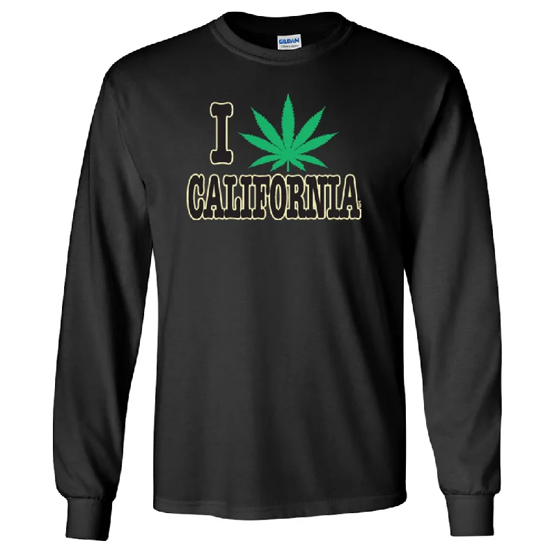 Floral Print Women T Shirt for a Feminine TouchI Love Pot California Long Sleeve Shirt Floral Print Women T Shirt for a Feminine TouchI Love Pot California Long Sleeve Shirt
