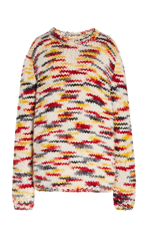Short Sleeve Women's Cotton Blend Sweaters in Pastel ColorsLawrence Knit Sweater in Space Dye Fire Multi Welfat Cashmere Short Sleeve Women's Cotton Blend Sweaters in Pastel ColorsLawrence Knit Sweater in Space Dye Fire Multi Welfat Cashmere