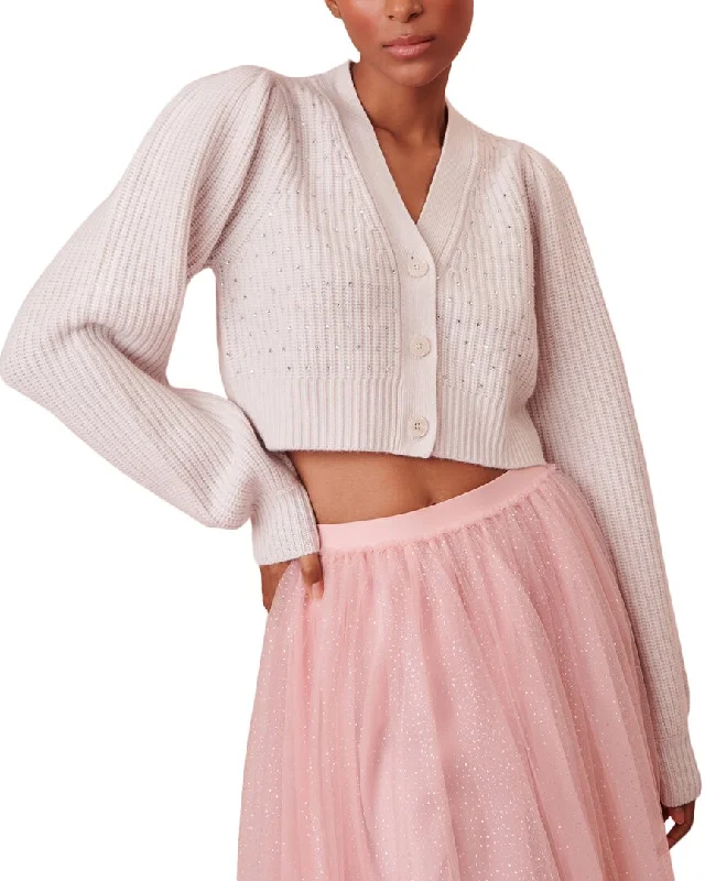 sequin embellished women cardigan for special occasionsLoveShackFancy Auden Wool & Cashmere-Blend Cardigan sequin embellished women cardigan for special occasionsLoveShackFancy Auden Wool & Cashmere-Blend Cardigan