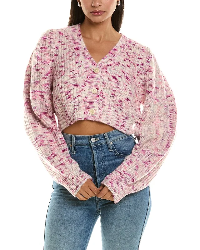 hand knitted women cardigan with artisanal charmLoveShackFancy Avignon Wool & Cashmere-Blend Crop Cardigan hand knitted women cardigan with artisanal charmLoveShackFancy Avignon Wool & Cashmere-Blend Crop Cardigan