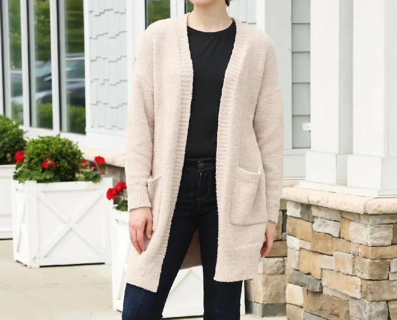 organic cotton women cardigan for an eco - friendly choiceLux Comfy Cardigan In Beige organic cotton women cardigan for an eco - friendly choiceLux Comfy Cardigan In Beige