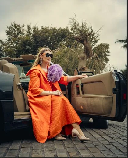 Plus Size Women's Oversized Chunky Knit SweatersMatilde Cano Orange Naranja Ress, Adamscado Coat And Oscuro Malva Flower Plus Size Women's Oversized Chunky Knit SweatersMatilde Cano Orange Naranja Ress, Adamscado Coat And Oscuro Malva Flower