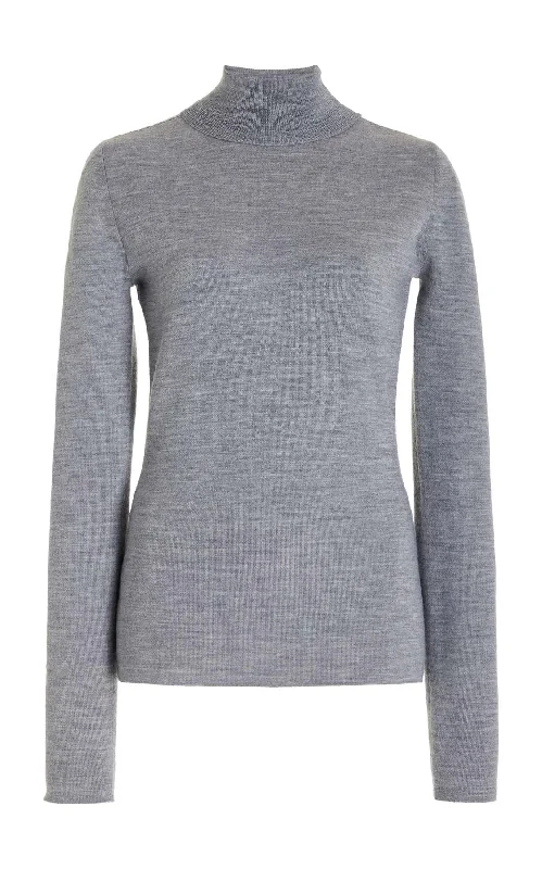 Plus Size Women's Oversized Chunky Knit SweatersMay Knit Turtleneck in Heather Grey Merino Wool Cashmere Plus Size Women's Oversized Chunky Knit SweatersMay Knit Turtleneck in Heather Grey Merino Wool Cashmere