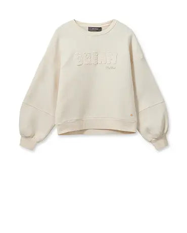 Plus Size Women's Embroidered Sweaters in Ethnic StylesMos Mosh Ecru Dream Marit -LS Sweatshirt Plus Size Women's Embroidered Sweaters in Ethnic StylesMos Mosh Ecru Dream Marit -LS Sweatshirt