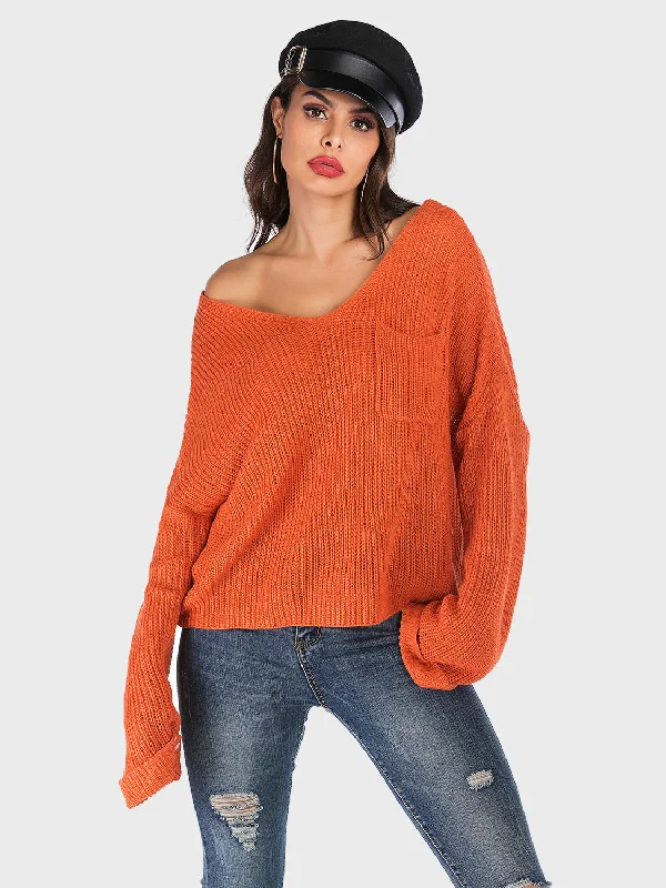 Mock Neck Women's Alpaca Wool Sweaters in Earth TonesPerfee V-Neck Dropped Shoulder Long Sleeve Sweater Mock Neck Women's Alpaca Wool Sweaters in Earth TonesPerfee V-Neck Dropped Shoulder Long Sleeve Sweater