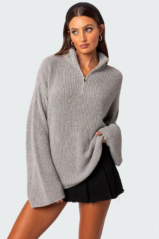 Mock Neck Women's Alpaca Wool Sweaters in Earth TonesAmour High Neck Oversized Zip Sweater Mock Neck Women's Alpaca Wool Sweaters in Earth TonesAmour High Neck Oversized Zip Sweater