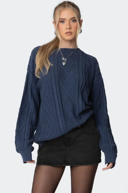 Short Sleeve Women's Cotton Blend Sweaters in Pastel ColorsJessy Cable Knit Oversized Sweater Short Sleeve Women's Cotton Blend Sweaters in Pastel ColorsJessy Cable Knit Oversized Sweater