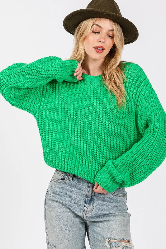 Plus Size Women's Embroidered Sweaters in Ethnic StylesSAGE + FIG Round Neck Drop Shoulder Sweater Plus Size Women's Embroidered Sweaters in Ethnic StylesSAGE + FIG Round Neck Drop Shoulder Sweater