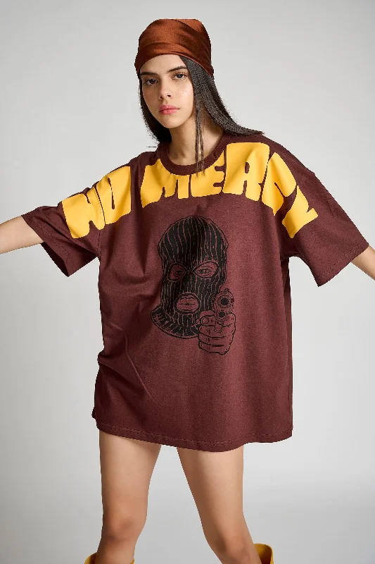 Crop Top Women T Shirt to Pair with High - Waisted BottomsShow No Mercy Oversized T-shirt Crop Top Women T Shirt to Pair with High - Waisted BottomsShow No Mercy Oversized T-shirt
